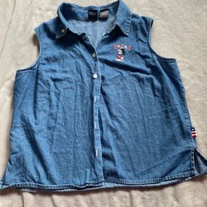 Vintage Mickey Mouse Denim Vest